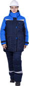Костюм ОПЗ зимний КМ-10 ЛЮКС женский цв. синий с васильковым IV и особый климатический пояс