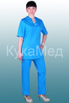картинка Костюм медицинский ШАРМ 36 женский к/рукав цв. голубой от магазина ПРОФИ+