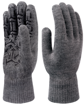 картинка Перчатки полушерстяные АКТАШ® двойные с ПВХ цв. серый от магазина ПРОФИ+