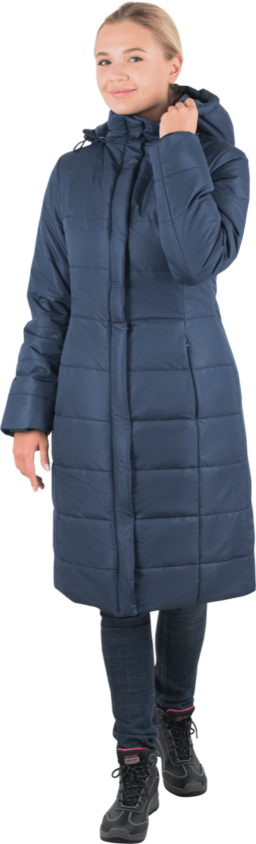 Пальто утепленное ФЬЮЖЕН женское цв. темно-синий