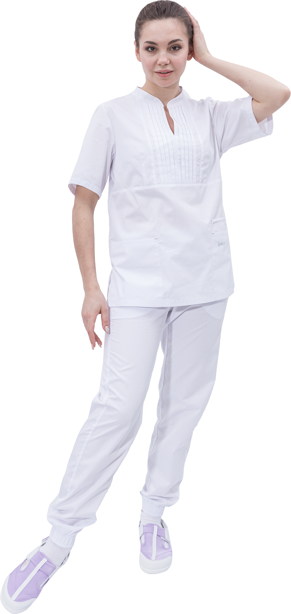 Блуза медицинская ВЕНЕТО женская цв. белый