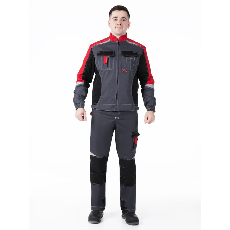 Куртка ОПЗ летняя MILL - ФОРМУЛА мужская цв. серый с красным и черным