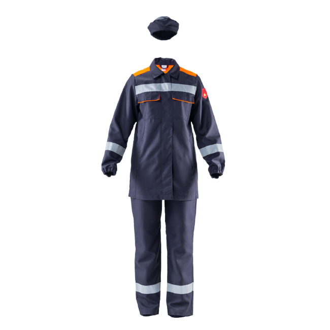 Костюм противокислотный ЛЕДИ ХИМОГАРД женский цв.темно-синий с оранжевым