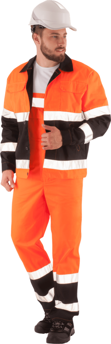 Костюм сигнальный летний СПЕКТР мужской цв. оранжевый с черным