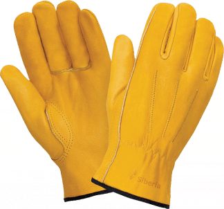 Перчатки кожаные ДРАЙВЕР К (0140) цв. желтый