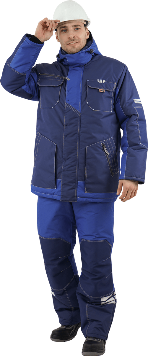Куртка ОПЗ зимняя ЭДВАНС мужская цв. синий с васильком
