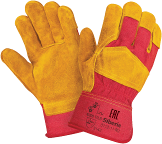 Перчатки спилковые СИБИРЬ жесткий манжет (RL1/0112-11-RU/Р2008)