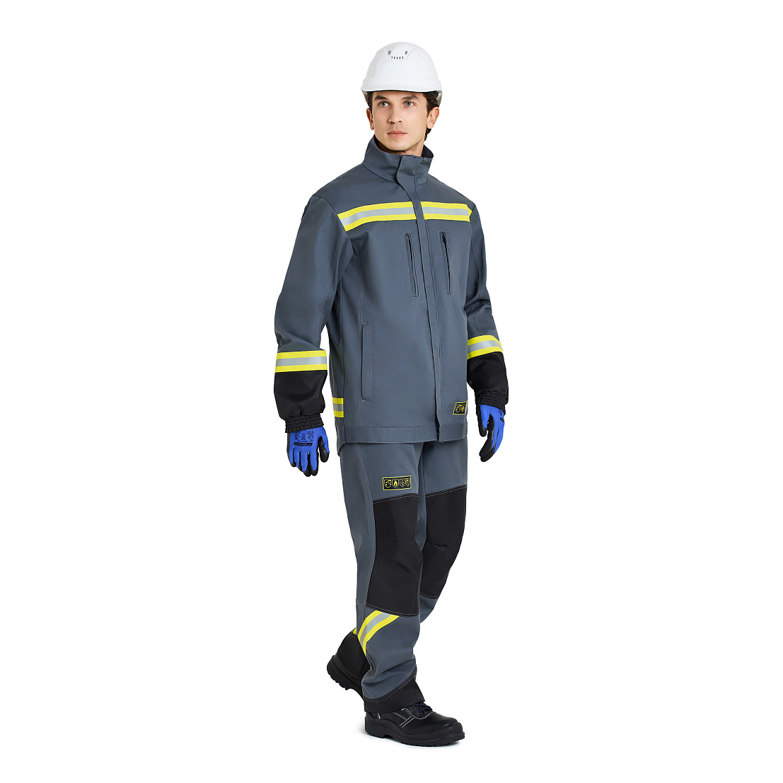 Костюм для нефтяников летний МАСТОЙЛ 1 класс защиты мужской цв. серый с черным