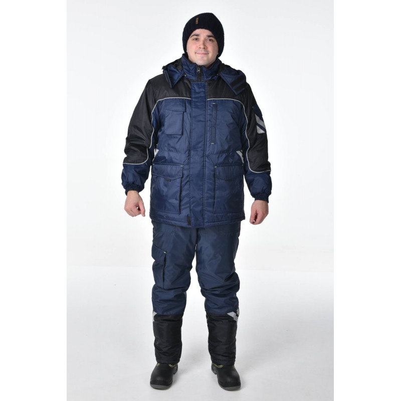 Костюм ОПЗ зимний MILL - АНТАРЕС мужской цв. темно-синий с черным
