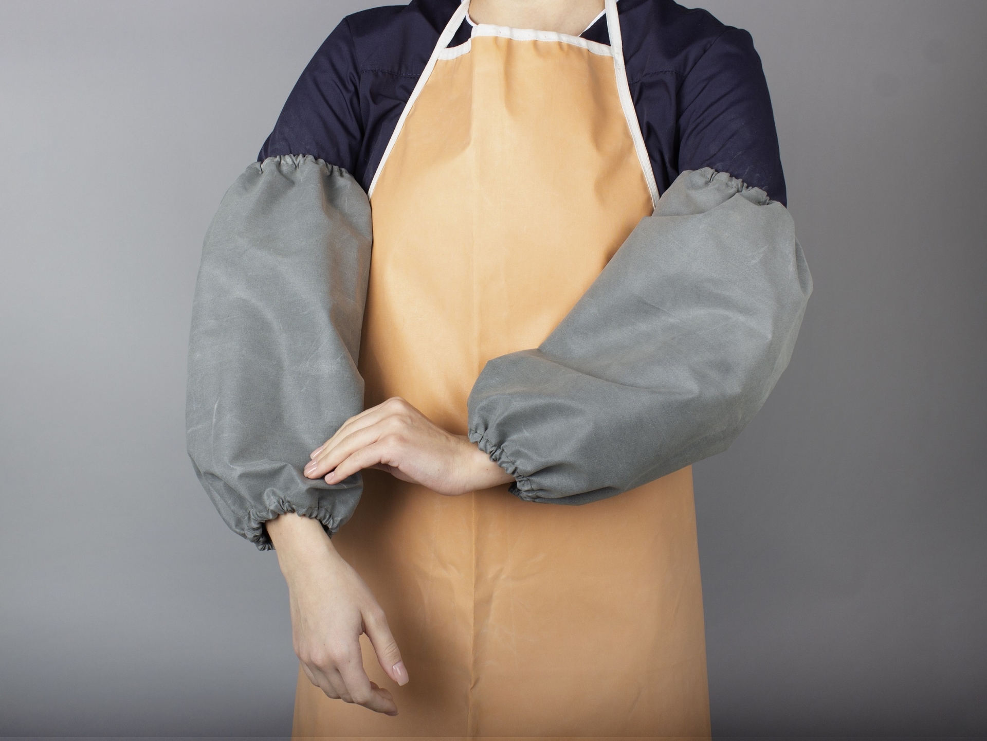 Нарукавники прорезиненные КЩС цв. серый