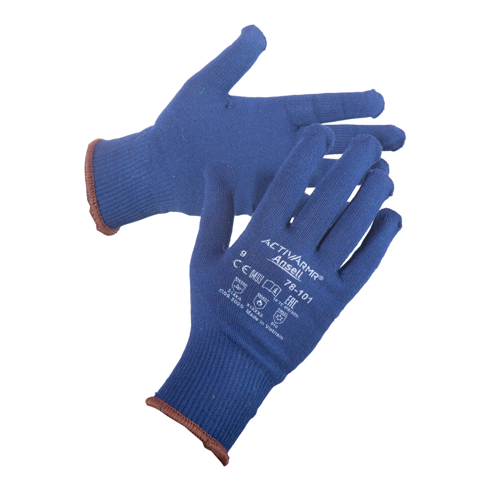 Перчатки трикотажные теплозащитные ANSELL ACTIVARMR 78-101 цв. синий