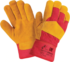 Перчатки утепленные спилковые СИБИРЬ М (RL2/0385,Трал Люкс) комбинированные искуственный мех