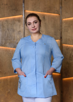 картинка Блуза медицинская DS™ ПОДАРОК женская цв. голубой от магазина ПРОФИ+