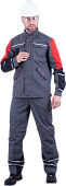 Куртка ОПЗ летняя ХАЙ-ТЕК мужская цв.серый с красной и чёрной отделкой