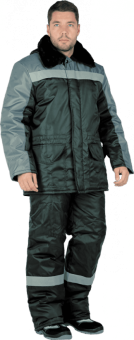 картинка Костюм ОПЗ зимний РЕГИОН мужской цв. черный с серым от магазина ПРОФИ+