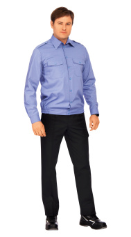 картинка Сорочка для охраны ПАТРУЛЬ мужская длинный рукав цв. голубой от магазина ПРОФИ+