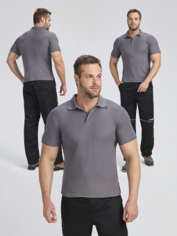 картинка Рубашка ПОЛО PROFLINEBASE мужская к/рукав цв. серый от магазина ПРОФИ+