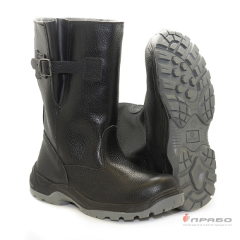 картинка Сапоги зимние НИТРО - 1-032-ПУ-Р ПУ/Нитрил с КП шерстяной мех цв. черный от магазина ПРОФИ+