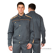 Костюм ОПЗ летний УНИ - СПЕЦ мужской цв. темно-серый с оранжевым