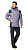 Куртка-ветровка УРАН мужская цв. серый с черным с отделкой цвета лайм