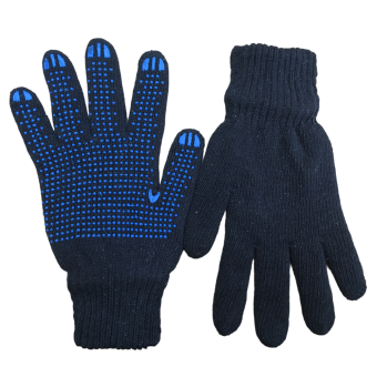 картинка Перчатки вязаные ЗИМА с ПВХ двойные цв. черный от магазина ПРОФИ+