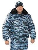 Куртка для охраны зимняя ОХРАННИК-НОРД мужская цв.Серый Камыш тк. Оксфорд