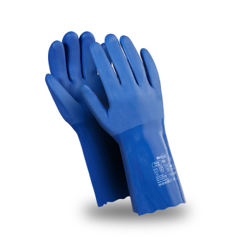 картинка Перчатки нейлоновые Manipula Specialist® ШЕЛЬФ (P-T-23/CG-981) 1.9 мм с ПВХ покрытием цв. синий от магазина ПРОФИ+