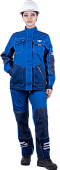 Куртка ОПЗ летняя ЭДВАНС женская цв. василек с темно-синим