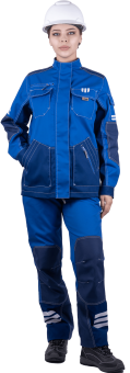 картинка Куртка ОПЗ летняя ЭДВАНС женская цв. василек с темно-синим от магазина ПРОФИ+