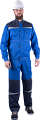 Костюм ОПЗ летний КМ-10 ЛЮКС мужской (брюки) цв. василек с темно-синим