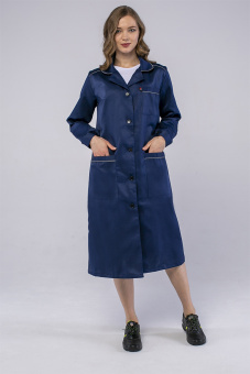 картинка Халат ОПЗ ИТР женский цв. темно-синий от магазина ПРОФИ+