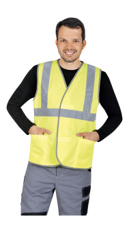 картинка Жилет СИГНАЛЬНЫЙ с карманами цв. флуоресцентный желтый от магазина ПРОФИ+