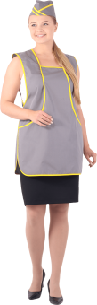 Униформа ОПЗ облегчённая ЛИНИЯ женская цв. серый с желтой отделкой