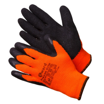 картинка Перчатки утепленные GWARD FREEZE GRIP акриловые с текстурированным латексом цв. оранжевый от магазина ПРОФИ+
