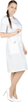 картинка Халат медицинский ЮНОНА женский цв. белый от магазина ПРОФИ+