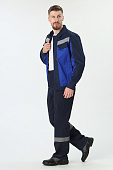 Костюм ОПЗ летний ВИРАЖ - 1 IMP мужской (брюки) цв. темно-синий с васильковым