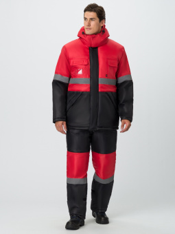 картинка Костюм ОПЗ зимний МЕГРЕС - 2 СОП мужской цв. красный с черным от магазина ПРОФИ+