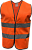 Жилет сигнальный J02 повышенной видимости цв. оранжевый флуоресцентный