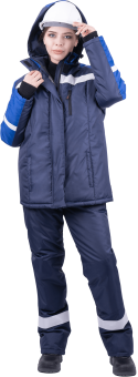 картинка Костюм ОПЗ зимний РОУД женский цв. темно-синий с васильковым от магазина ПРОФИ+