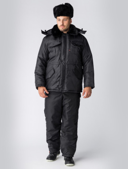 картинка Куртка для охраны зимняя ОХРАННИКА мужская цв.черный от магазина ПРОФИ+