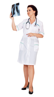 картинка Халат медицинский АЗАЛИЯ женский цв белый с салатовым от магазина ПРОФИ+