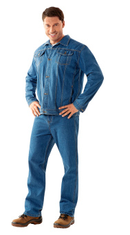 картинка Костюм ОПЗ летний КЛАБ мужской тк. джинсовая цв. синий от магазина ПРОФИ+