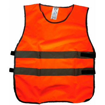 картинка Жилет сигнальный накидка ТИП 5 трикотажное полотно, застежка фастек цв. флуоресцентный оранжевый от магазина ПРОФИ+