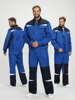 картинка Костюм ОПЗ летний СТРОЙ - 2 CH МВО (полукомбинезон) мужской цв. васильковый с темно-синим от магазина ПРОФИ+