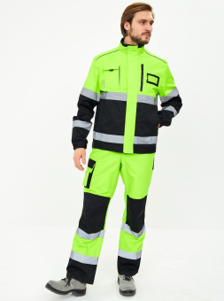 картинка Костюм сигнальный летний PROFLINE SPECIALIST - 2 МВО (полукомбинезон) мужской цв. желтый с черным от магазина ПРОФИ+