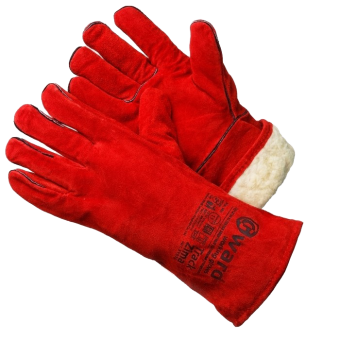 картинка Краги утепленные спилковые GWARD TRACK ZIMA искусственный мех цв. красный от магазина ПРОФИ+