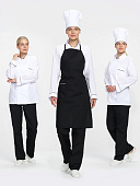 Костюм ОПЗ облегчённый повара ГУРМАН женский цв. белый с черным