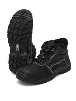 картинка Ботинки зимние PROFLINE ПУ с МП на искусственном меху цв. черный от магазина ПРОФИ+