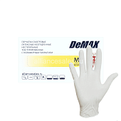 Перчатки латексные DeMax смотровые с полимерным покрытием