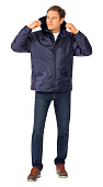 Куртка-ветровка МУССОН мужская цв. темно-синий Оксфорд